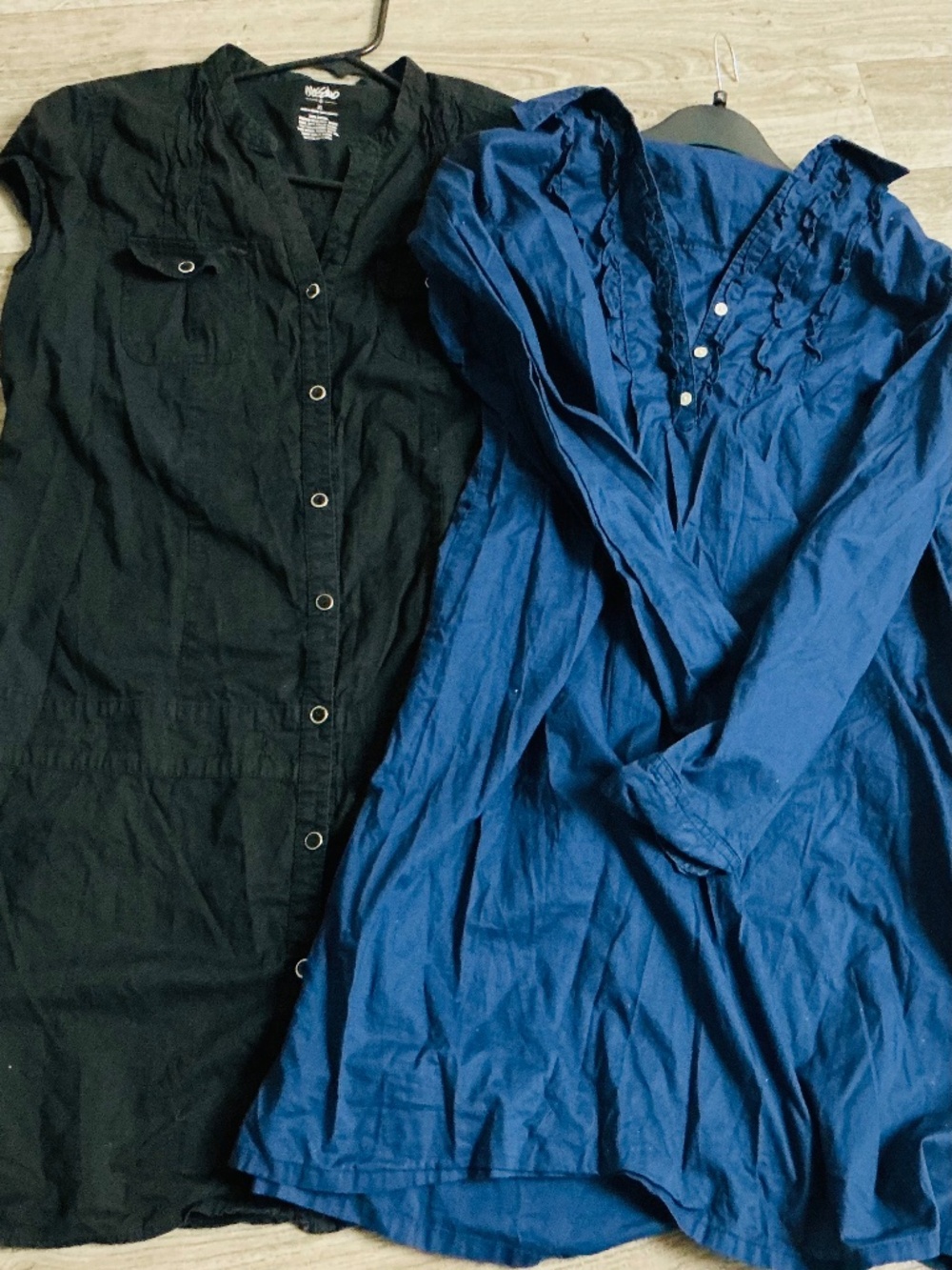 Bundle of two 100 percent cotton Mossimo Navy dress size large Y2K Cottagecore